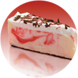 Strawberry Champagne Cheesecake Slice